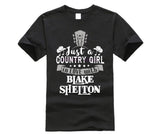 2019 hot men shirt JUST A COUNTRY GIRL IN LOVE WITH BLAKE SHELTON SHIRTS