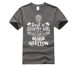 2019 hot men shirt JUST A COUNTRY GIRL IN LOVE WITH BLAKE SHELTON SHIRTS