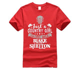 2019 hot men shirt JUST A COUNTRY GIRL IN LOVE WITH BLAKE SHELTON SHIRTS