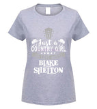 2019 hot men shirt JUST A COUNTRY GIRL IN LOVE WITH BLAKE SHELTON SHIRTS