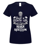 2019 hot men shirt JUST A COUNTRY GIRL IN LOVE WITH BLAKE SHELTON SHIRTS