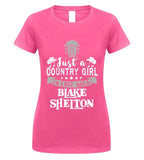 2019 hot men shirt JUST A COUNTRY GIRL IN LOVE WITH BLAKE SHELTON SHIRTS