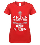 2019 hot men shirt JUST A COUNTRY GIRL IN LOVE WITH BLAKE SHELTON SHIRTS
