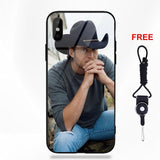 Blake Shelton Soft TPU Frame Tempered Glass Cell Phone Case For Apple iPhone X XS Max XR 5 5C 5S SE 6 6S 7 8 Plus