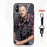 Blake Shelton Soft TPU Frame Tempered Glass Cell Phone Case For Apple iPhone X XS Max XR 5 5C 5S SE 6 6S 7 8 Plus