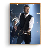 Blake Shelton Silk Fabric Poster And Print Wall Art Picture Painting Home Decor