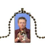 EJ Glaze For Women Choker Blake Shelton Brand Bronze Color Jewelry Fashion Statement Necklace Glass Necklaces Pendants
