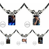 EJ Glaze For Girls Gifts Blake Shelton Black Leather Bead Pendant Necklace Jewelry Fashion Handmade Statement Necklace