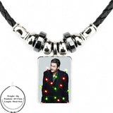 EJ Glaze For Girls Gifts Blake Shelton Black Leather Bead Pendant Necklace Jewelry Fashion Handmade Statement Necklace