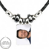 EJ Glaze For Girls Gifts Blake Shelton Black Leather Bead Pendant Necklace Jewelry Fashion Handmade Statement Necklace