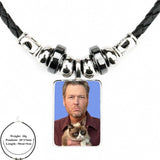 EJ Glaze For Girls Gifts Blake Shelton Black Leather Bead Pendant Necklace Jewelry Fashion Handmade Statement Necklace