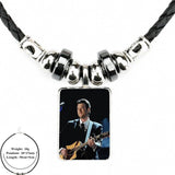 EJ Glaze For Girls Gifts Blake Shelton Black Leather Bead Pendant Necklace Jewelry Fashion Handmade Statement Necklace